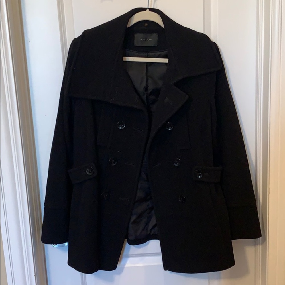 Tahari Wool Peacoat